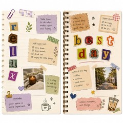 2100+ Pcs Scrapbook Letter Stickers Book, for Junk Journal, Colorful