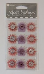Jolee’s Pink & Purple Flower Buttons Photo Corners Scrapbooking Stickers