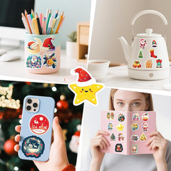 100PCS Christmas Stickers, Thickened Backing Christmas Stickers, Vinyl Xmas Part