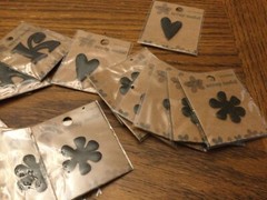 Scrapbooking Scrap Metal Letters Flowers Hearts Self Adhesive by Pressed Petals