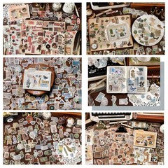 Maxleaf Vintage Washi Sticker Set, 400PCS Floral Retro Nostalgic Multicolor