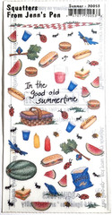 Jenn’s Penn Summer Picnic Clear Stickers Rare Ants Food Sandwich Watermelon New