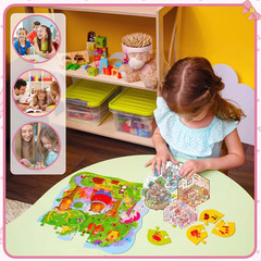 10 Sets 3D Scene Stickers DIY Decorative Stickers Cute Isometric Sticker Kawaii