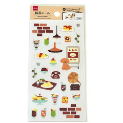 Daiso Coffee Shop Japanese Design Decal Sticker Sheet