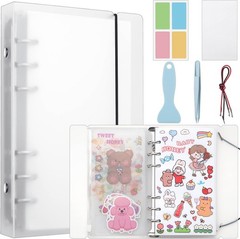 Reusable Sticker Album with Pockets, 100 Sheets, Blank Sticker Book with Twee…