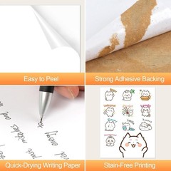 300 Sheets 8.5×11» Matte Sticker Paper for Inkjet Printer