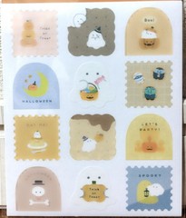 LOUJENE TOKYO Masking Label Sticker 48 Lovely Halloween Pumpkin Ghost Gift JAPAN
