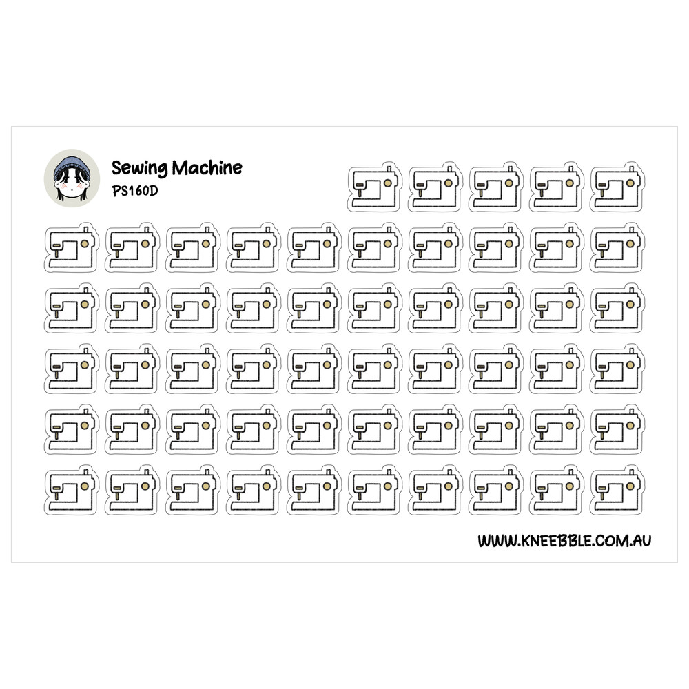 Tailor Planner Stickers – Sewing Machine Craft Project Tracking & Organization