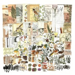 260PCS Vintage Journaling Scrapbooking Supplies Scrapbook Sticker Paper Ephem…