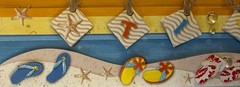 TIDE Dimensional Border Embellishment(1pc)Beach•Water •Flip-Flops•Card Making•