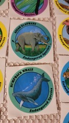 Vintage 1994 Special Expressions Endangered Species 32 Stickers Panda Seal Frog
