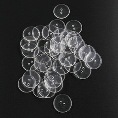 13/16″(20mm) Flatback Resin Clear Buttons Sewing Buttons, DIY Crafts Children…