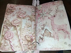 Pink Christmas Junk Journal Scrapbook Usa Seller