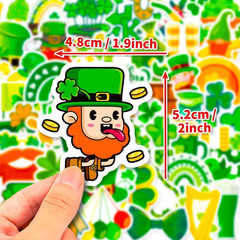 50PCS St. Patrick’S Day Stickers Decorations Waterproof Irish Stickers for Water