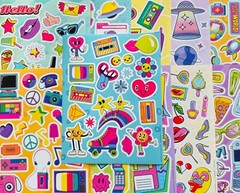 299+ Sticker Burst Collection Puffy Glitter Foam Retro PVC Nostalgic Holiday Bff
