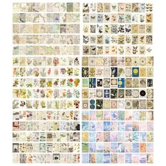 6 Sets 300 Pcs Washi Stickers Set Vintage Aesthetic New Color