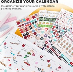 Monthly Weekly Daily Holiday Journaling Stickers 14 Sheets