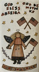 GOD BLESS AMERICA Sticker(2.5”x4.5”)Joy Marie•Colorbok•July 4th•Independence Day