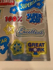 Vtg Stickers 80s Hallmark Razzle Dazzle Stickers School Encouraging RARE HTF