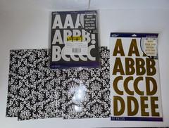 Scrapbook Papers & Alphabet Sticker Lot – Sticko Letters Craft Supplies