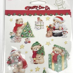 NEW Stickety-Doo-Da CHRISTMAS TEDDY BEAR American Greetings Stickers 4 Sheets