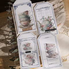 Vintage Vellum Stickers Floral Plants Elements Scrapbooking Supplies Flowers Bot