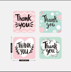 500 pcs roll Thank You Stickers