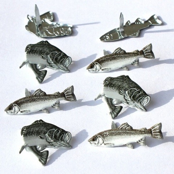 TROUT SCRAPBOOKING DECORATIVE BRADS EYELET OUTLET 8 PCS