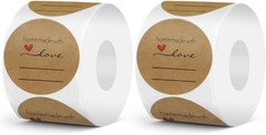 Jam & Jelly Jar Canning Labels Mason Jars & More(2″ Round 500/roll W/ Lines
