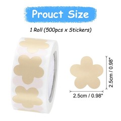 500 Pcs Light Yellow Daisy Stickers 1″ Cute Flower Shaped Sticker Labels