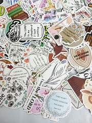 Inspirational Christian Stickers for Water Bottle, Laptop, Bible Verses, 300 pc