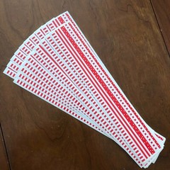 20 Mrs Grossmans Basic Red & White Border Stickers Lines Dots Dashes Frames
