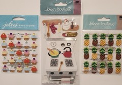 Lot Of 11 JOLEE’S BOUTIQUE K&CO Momenta Creative Touch 3D Stickers FOOD