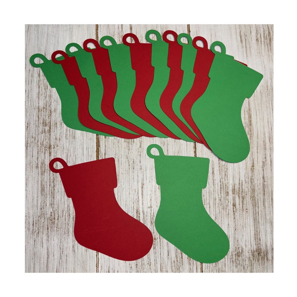 Christmas Stocking Cutouts Holiday xmas Decorations Bulletin Board cut outs