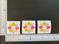 3pcs colorful floral sealing thank you stickers Sunflower Tulip Heart Pink bow
