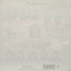 MRS. GROSSMAN’S HAPPY EASTER STICKERS EGGS CHICKS EASTER BASKET BORDER, RETIRED.