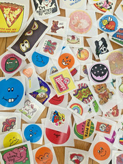 Vintage 80s Sticker Lot: Used, Restored Sticker Surprise Pack Of 15, READ
