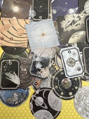 HUGE Lot of 90 Planets Stars Constellation Stickers Scrapbook Collage Paper