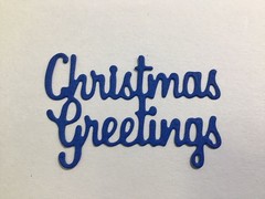 Christmas Greetings Die Cut Embellishments 6 Pcs 1-1/4” x 2” Scrapbook Cards
