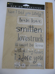 Daisy D’s LOVE STRUCK Rub On Transfers 1 Sheet