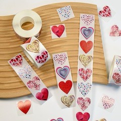 40Pcs Mixed 1″ Cute Love Heart Stickers Handmade DIY Party Round Labels