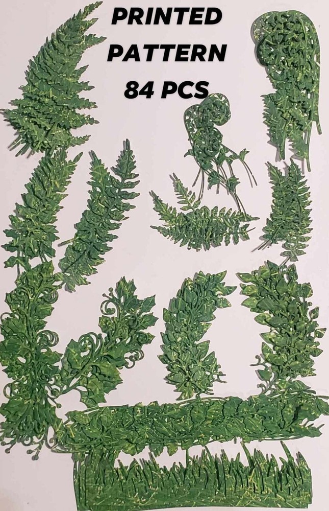 84 PCS. VARIETY OF PLANT LEAVES PAPER DIECUT FOR SCRAPBOOK EMBELISHMENT