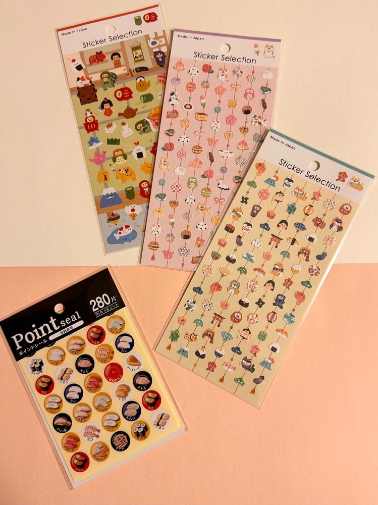 Kawaii Japanese Sticker Set 4! Sushi & Japan Theme Planner Stickers