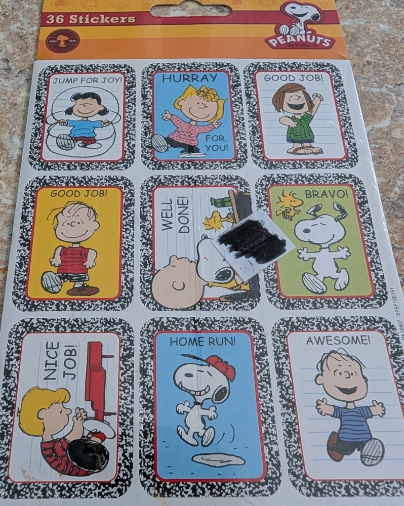 Charlie Brown/Peanuts/Snoopy Stickers 36 NEW