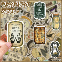 324 Pcs Potion Labels, Vintage Gothic Aesthetic Dark Aesthetic Apothecary Wine B