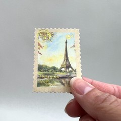 Paris France Provence Eiffel Tower Washi Paper Stamp Stickers Travel Journal