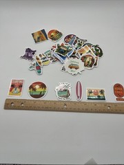 Lot of 45 Summer Surfers Beach Sun Sand Ocean Sunset Self Adhesive Stickers