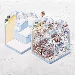 Two Extra Large (3D) 11.4 x 8.3 Isometric Scene Rooms. Ice Festival and Garden.