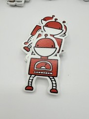 Robots Foam Stickers 40 pcs 5 Colors Retro Robot Craft Scrapbook Embellishment