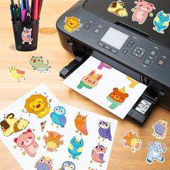 8.5×11 Glossy White Vinyl Sticker Sheets – 100 Pack for Small Business Branding